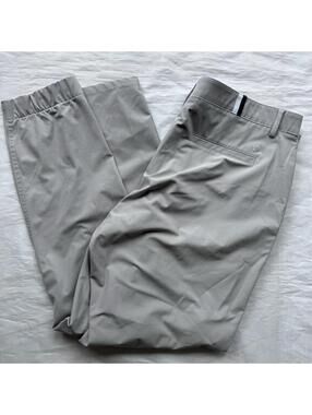 Rhoback Men’s Performance Pants 38x30 Gray Stretch Golf Travel Athletic Tapered